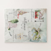 Watercolorのメモリ結婚保持新規パズル ジグソーパズル (横)