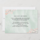 Watercolorエレガント Anthuriumが日付カードを変更 セーブザデート (裏面)