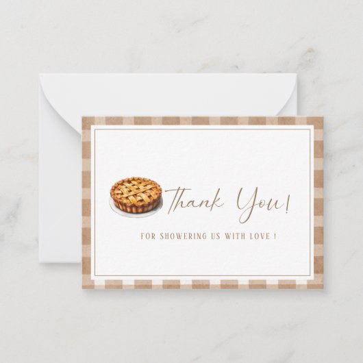 WatercolorエレガントCutie Pieが途中にあるベビーsh ノートカード (正面)