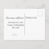 Watercolorドアの新しい住所を移動 案内ポストカード (裏面)