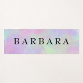 Watercolorパーソナライズされたの名前 ヨガマット (正面(横))