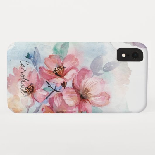 Watercolor春の花 Case-Mate iPhoneケース (裏面(横))