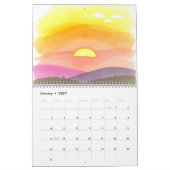 Watercolor 2025 Wall Calendar カレンダー (1月 2027)