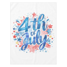 Watercolor 4th of July Patriotic テーブルクロス