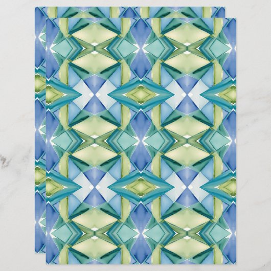 Watercolor Abstract 27 Scrapbook Paper (正面/裏面)