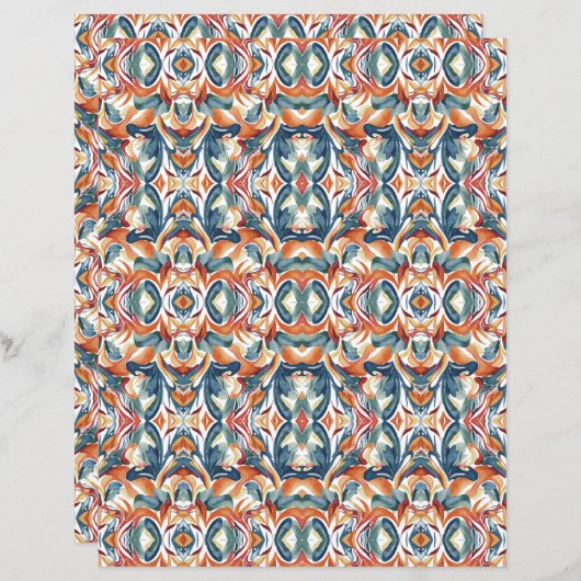 Watercolor Abstract 4 Scrapbook Paper (正面/裏面)