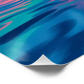 watercolor abstract aurora borealis ポスター (コーナー)