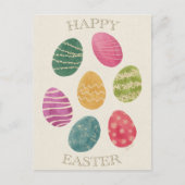Watercolor Abstract Easter Egg Postcard ポストカード (正面)