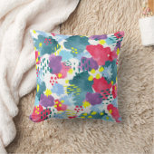 Watercolor abstract floral クッション (ブランケット)