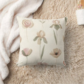 Watercolor Abstract Flower Pillow クッション (ブランケット)