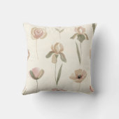 Watercolor Abstract Flower Pillow クッション (裏面)