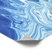 Watercolor abstract pattern ポスター (角)