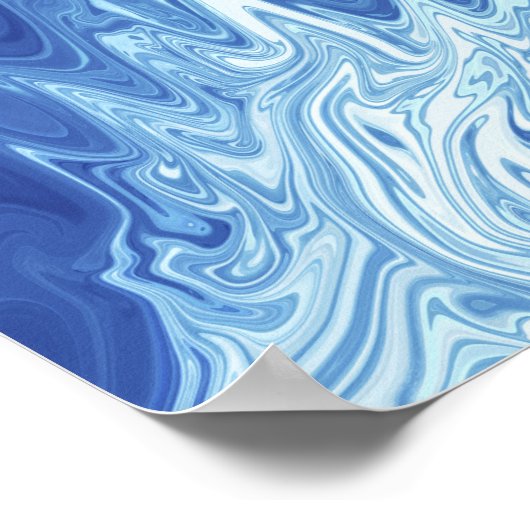 Watercolor abstract pattern ポスター (角)