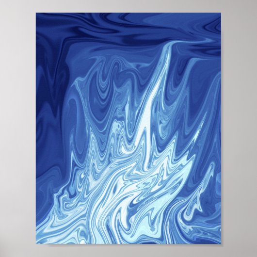 Watercolor abstract pattern ポスター (正面)