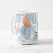 Watercolor Abstract Pebble Shapes Pattern Coffee コーヒーマグカップ (正面左)