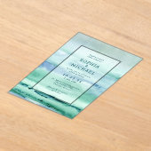 Watercolor Acrylic Wedding Invitation Template アクリル招待状 (レイダウン)