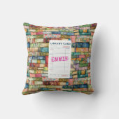 Watercolor Aesthetic Stacked Books クッション (裏面)