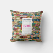 Watercolor Aesthetic Stacked Books クッション (正面)