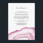 Watercolor Agateの挿結婚入カード|モーブピンク エンクロージャーカード<br><div class="desc">美しいウエディング·インサート·カード。水彩のエージェート·デザインがミューブとピンクで飾られます。 このカスタイリッシュードは道順、披露宴情報、メニューなどに使えます。</div>