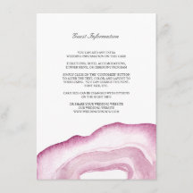 Watercolor Agateの挿結婚入カード|モーブピンク