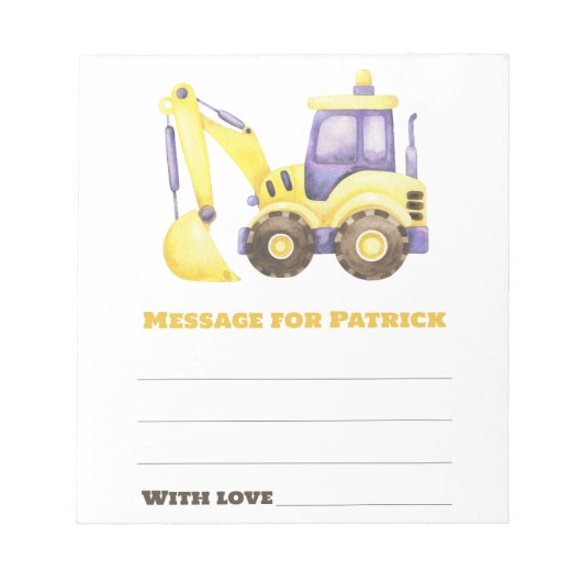 Watercolor airplane birthday time capsule message ノートパッド (正面)