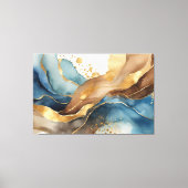 watercolor alcohol ink abstract キャンバスプリント (正面)
