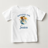 Watercolor Alice in ONEderland バースデーガール 名前入り ベビーTシャツ (正面)