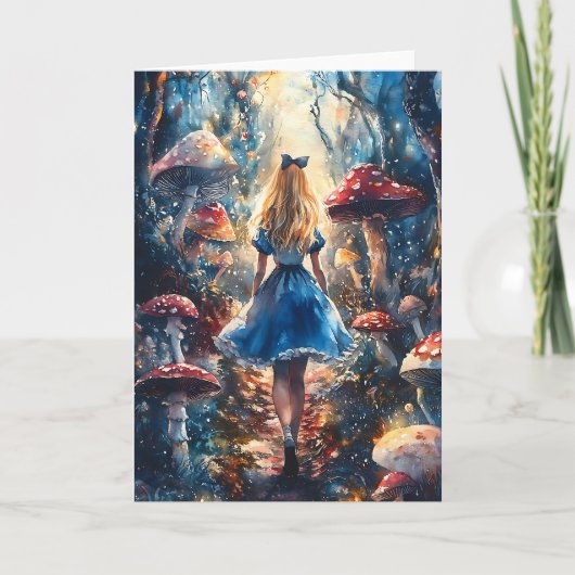 Watercolor Alice in Wonderland カード (正面)