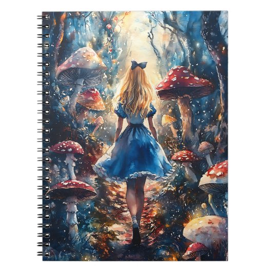 Watercolor Alice in Wonderland ノートブック (正面)