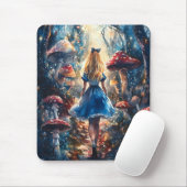 Watercolor Alice in Wonderland マウスパッド (マウス)