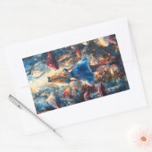 Watercolor Alice in Wonderland 長方形シール (封筒)