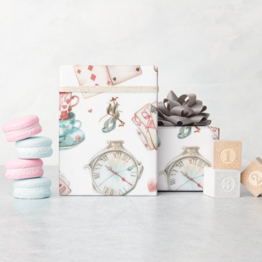 Watercolor Alice Pattern  ラッピングペーパー (ベビーシャワー)