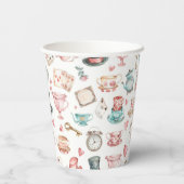 Watercolor Alice Pattern 紙コップ (裏面)