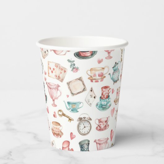 Watercolor Alice Pattern  紙コップ (裏面)