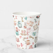 Watercolor Alice Pattern 紙コップ (右)