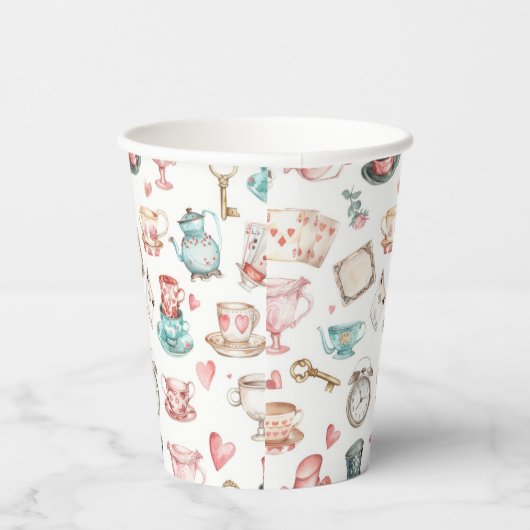 Watercolor Alice Pattern  紙コップ (右)