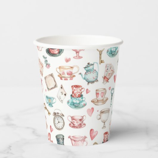 Watercolor Alice Pattern  紙コップ (正面)