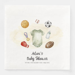 Watercolor All Star Sports bodysuit Baby Shower