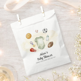 Watercolor All Star Sports bodysuit Baby Shower フェイバーバッグ