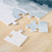 Watercolor Alpine Landscape with Wildflowers ジグソーパズル (側面)