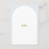 Watercolor Amalfi Coast Arch Italy Lemons Wedding エンクロージャーカード (裏面)