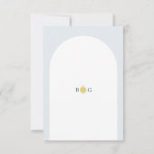 Watercolor Amalfi Coast Arch Italy Lemons Wedding サンキューカード (裏面)