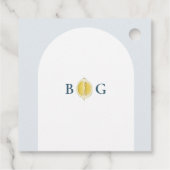 Watercolor Amalfi Coast Arch Italy Lemons Wedding フェイバータグ (裏面)