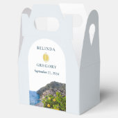 Watercolor Amalfi Coast Arch Italy Lemons Wedding フェイバーボックス (オープン)