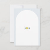 Watercolor Amalfi Coast Arch Italy Lemons Wedding 出欠カード (裏面)