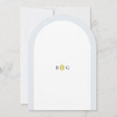 Watercolor Amalfi Coast Arch Italy Lemons Wedding 招待状 (裏面)