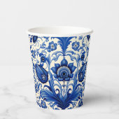 Watercolor Amalfi Coast Pink Lemons Bridal Shower 紙コップ (裏面)