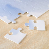 Watercolor American Foxhound Snowy Lamppost ジグソーパズル (側面)