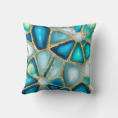 Watercolor and gold cells - ocean クッション (裏面)