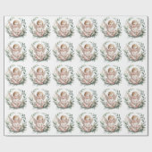 Watercolor Angel Wings Baptism  ラッピングペーパー (フラット)